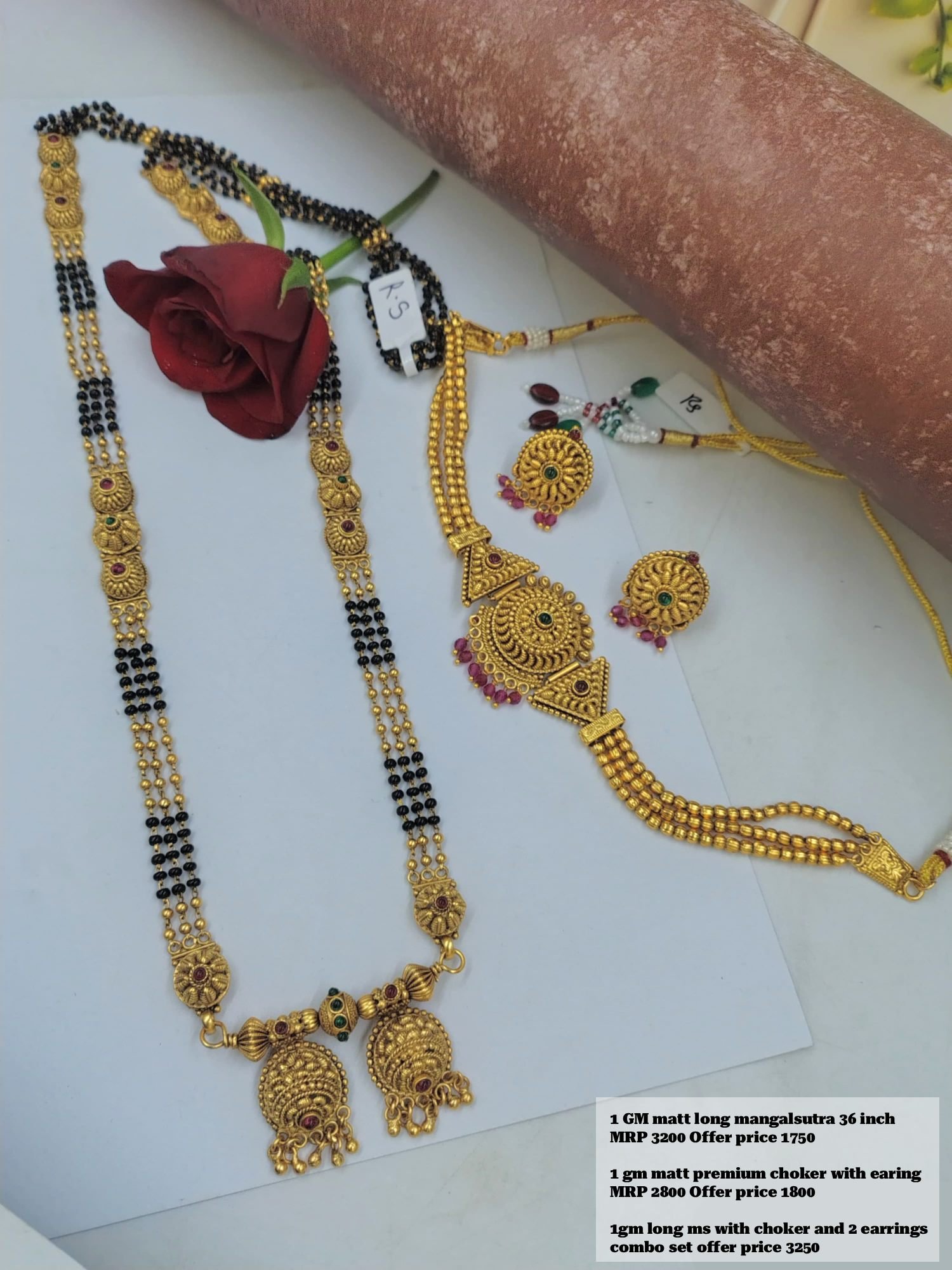 1 Grm Long mangalsutra Matt finished (LM06)