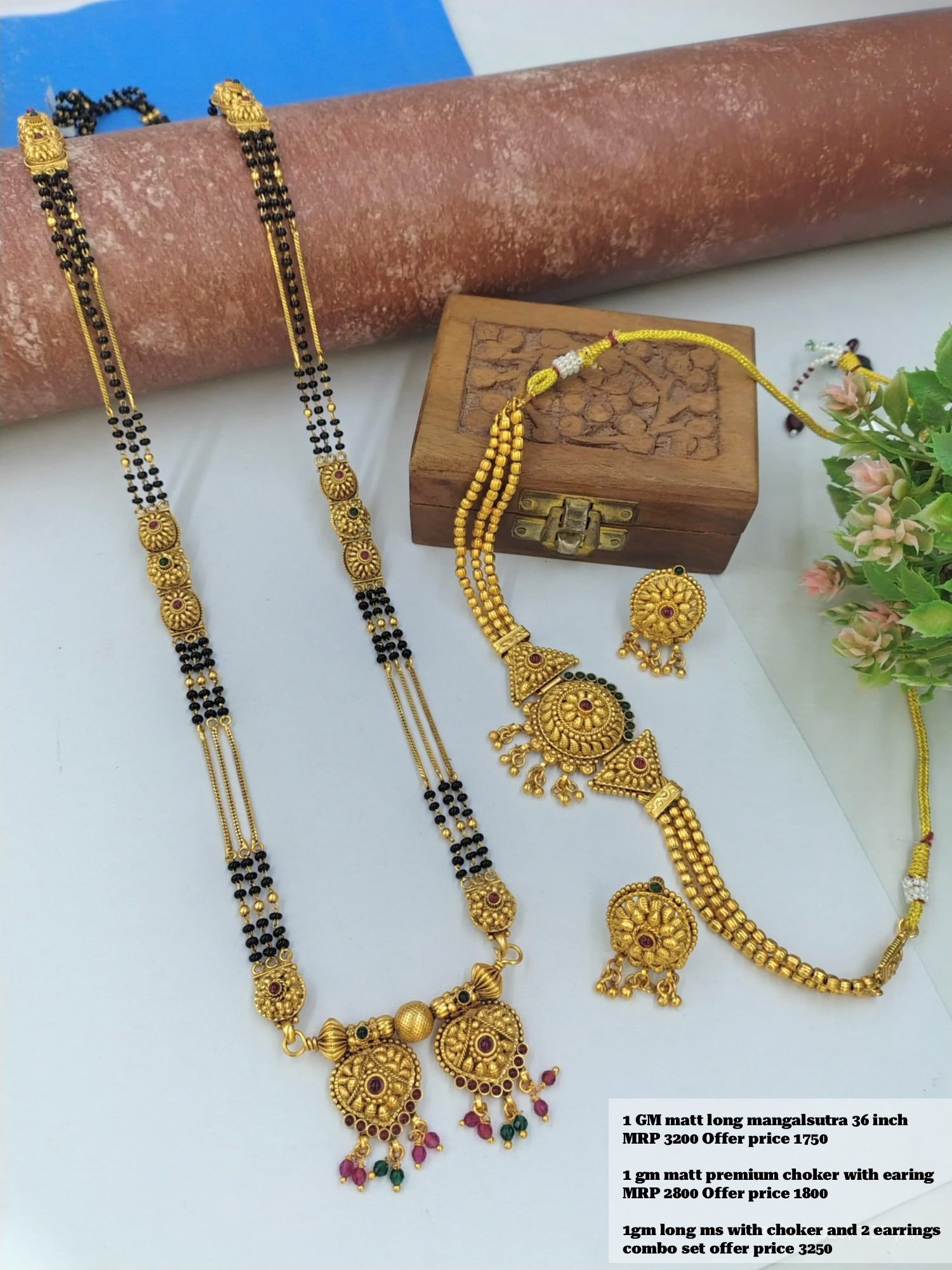 1 Grm Long mangalsutra Matt finished (LM04)