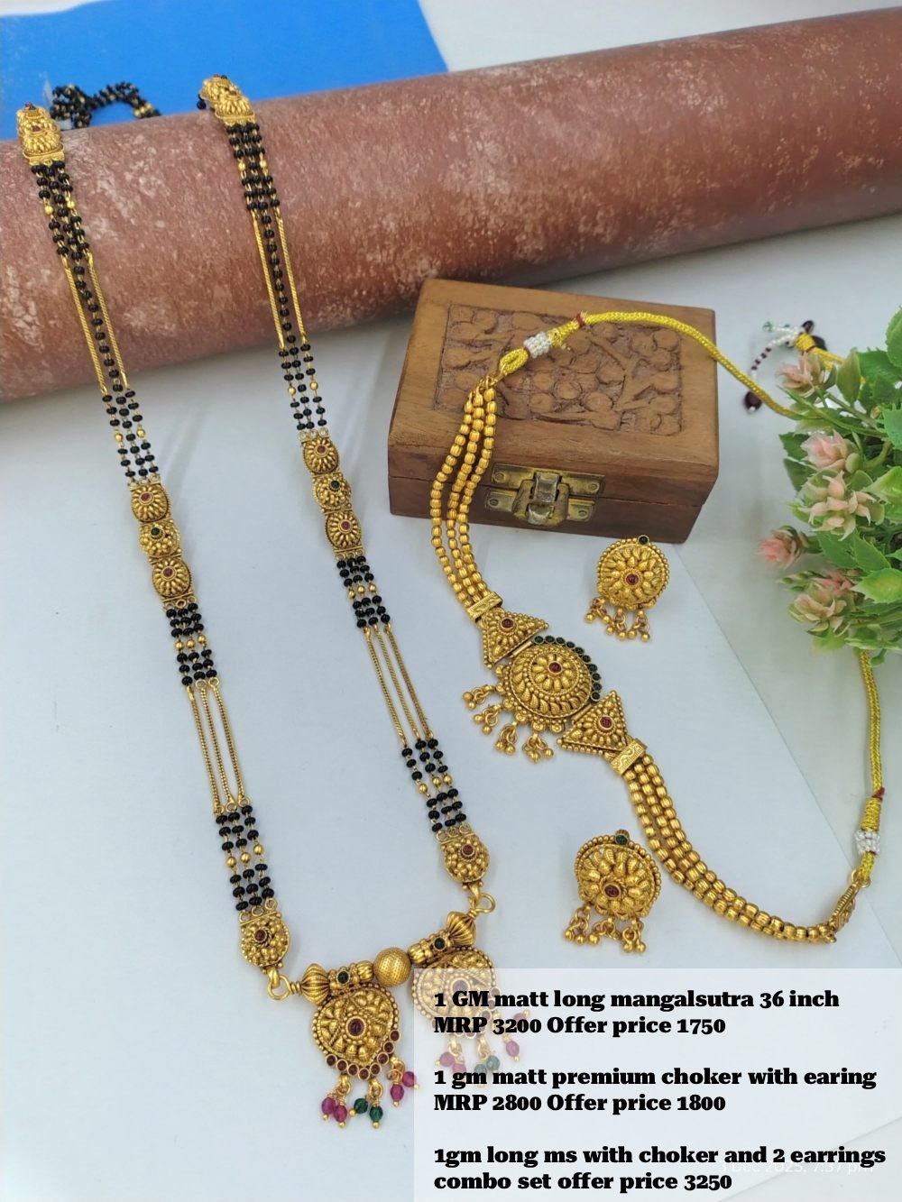 1 Grm Long mangalsutra Matt finished (LM02)