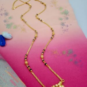 1 gm Long Mangalsutra single line gold plated premium quality (LMF)