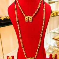 1 Grm Temple Polish Long mangalsutra Vati  Combo Set (B)