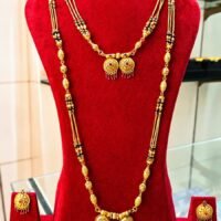 1 Grm Temple Polish Long mangalsutra Vati  Combo Set (C)